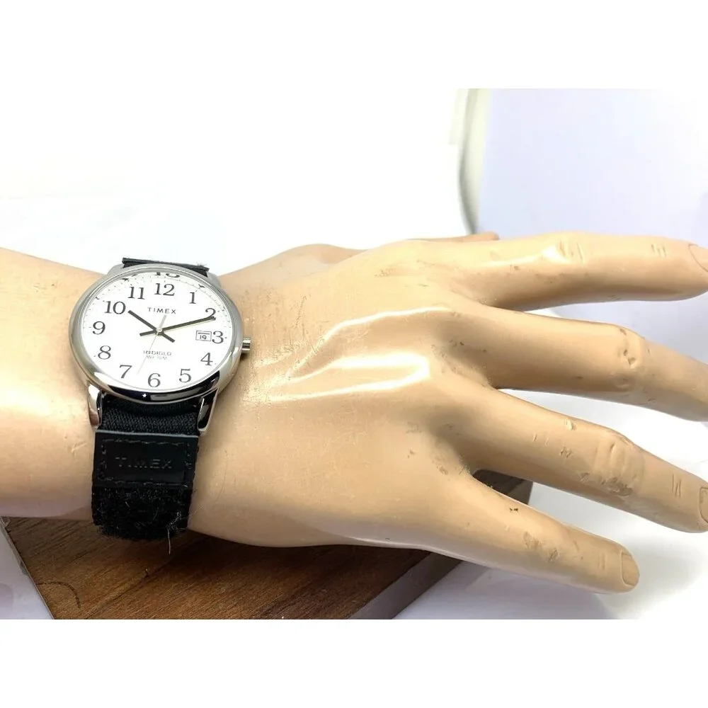 Timex Men's Watch TW2U84900 Easy Reader Quartz Indiglo White Dial Nylon 35mm